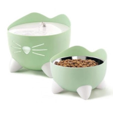 Catit Pixi Combo Fonte E Comedouro Verde